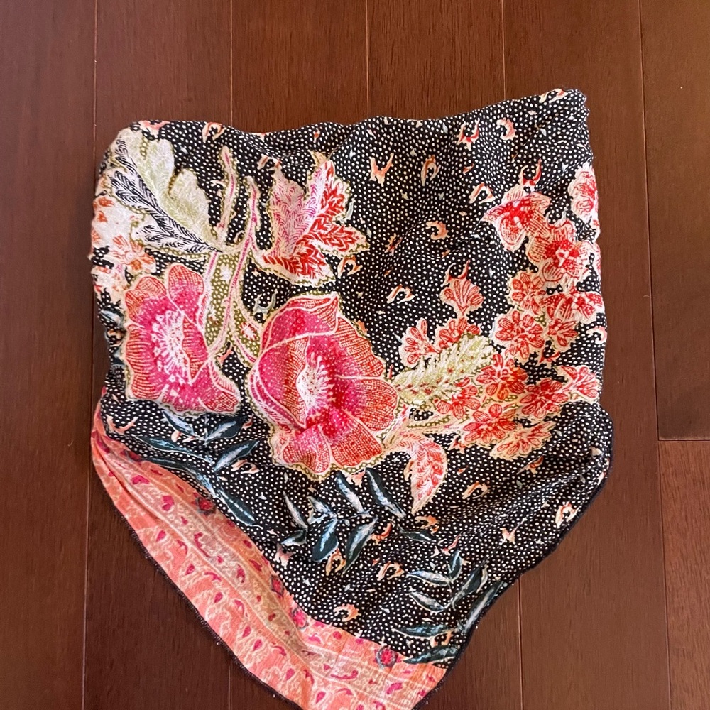 Free People Floral Bandana Tube Top